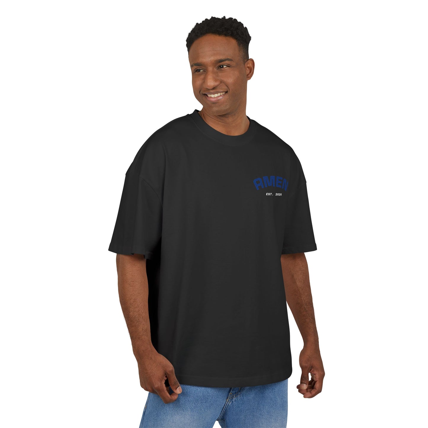 Box Tee - AMEN Spiritual Blessing Latinos Hope Faith Belief (Oversize)